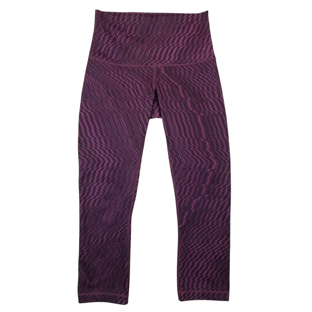 Lululemon Wunder Under Crop (Hi-Rise) *Full-On Luon Shifted Horizon Sz 6